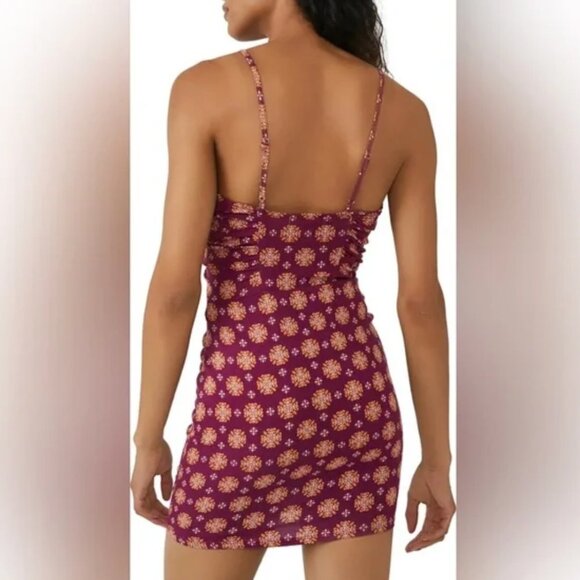 Free People Center of Attention Mini Dress in Fig Womens Size Small Medium NWT - Picture 5 of 5